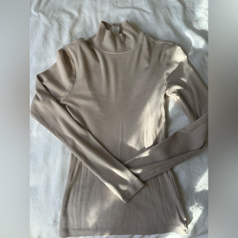 H&M Long Sleeve Ribbed Turtleneck Top